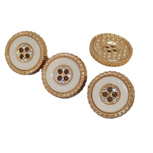 WDSBZNB Strassknöpfe 18/20/23/25MM Multicolor Metall 4 Tasten Von Kleidung Mode Decor Strass Button Makers Handwerk DIY(3rd,25mm 6pcs) von WDSBZNB