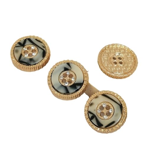 WDSBZNB Strassknöpfe 18/20/23/25MM Multicolor Metall 4 Tasten Von Kleidung Mode Decor Strass Button Makers Handwerk DIY(5th,20mm 6pcs) von WDSBZNB