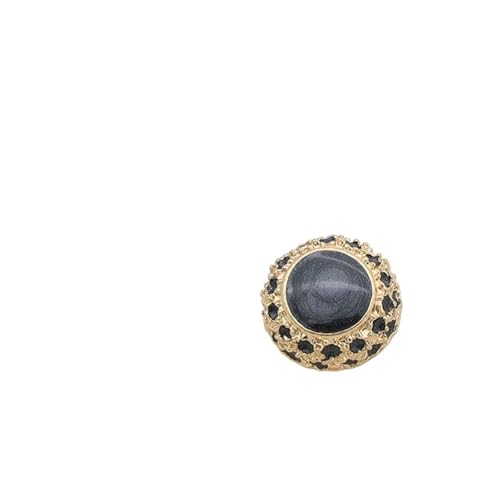 WDSBZNB Strassknöpfe 18/20/25mm Vintage Gold Perle Metall Knöpfe for Frauen Anzug Mantel Handarbeit Pullover Kleid Palace Stil Kleidung Nähen Decor(Black,28L 18.0 MM 2pcs) von WDSBZNB