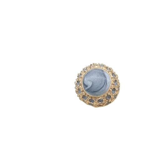 WDSBZNB Strassknöpfe 18/20/25mm Vintage Gold Perle Metall Knöpfe for Frauen Anzug Mantel Handarbeit Pullover Kleid Palace Stil Kleidung Nähen Decor(Blue,40L 25.0 MM 5pcs) von WDSBZNB