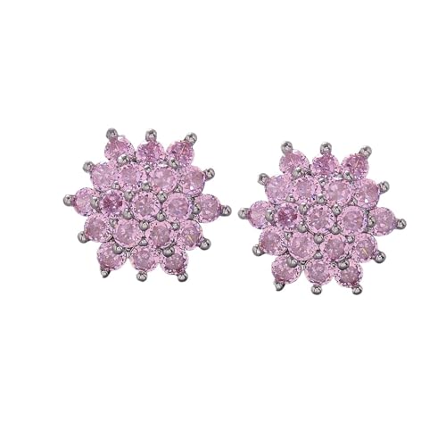 WDSBZNB Strassknöpfe 2 stücke Funkelnden Voll Zirkon Blume Schaft Taste for Mantel Pullover Windschutz DIY Luxus Kleidung Nähen Knöpfe Zubehör(Pink) von WDSBZNB
