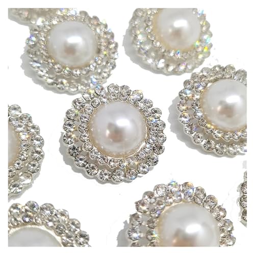 WDSBZNB Strassknöpfe 20MM Luxus Perle Strass Knöpfe Von Kleidung Mode Decor Metall Runde Taste Silber Taste Nähzubehör Bekleidung DIY WDSBZNB Strassknöpfe 20MM Luxus Perle Strass Knöpfe Von Kleidung Mode Decor Metall Runde Taste Silber Taste Nähzubehör Bekleidung DIY von WDSBZNB