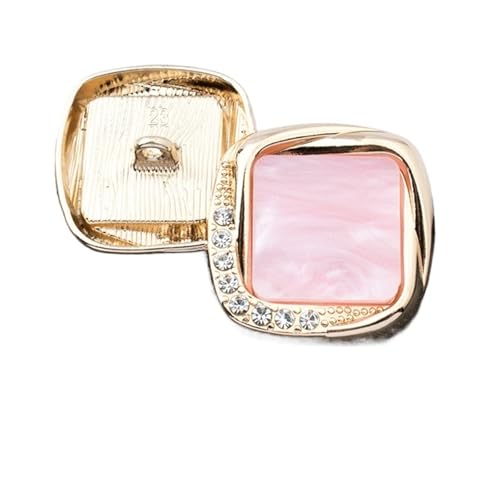 WDSBZNB Strassknöpfe 3 STÜCKE Luxus Quadrat Strass Metallknöpfe for Kleidung Nähzubehör Frauen Wollmantel Hemdknöpfe Handdekoration(LA-5-84-1,20mm) von WDSBZNB