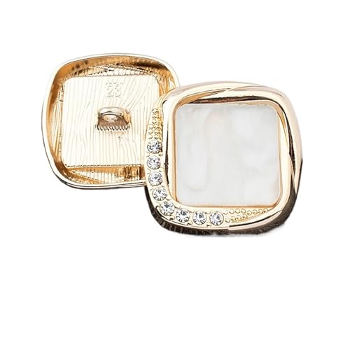 WDSBZNB Strassknöpfe 3 STÜCKE Luxus Quadrat Strass Metallknöpfe for Kleidung Nähzubehör Frauen Wollmantel Hemdknöpfe Handdekoration(LA-5-84-7,23MM) von WDSBZNB