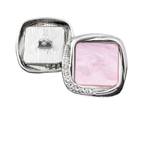 WDSBZNB Strassknöpfe 3 STÜCKE Luxus Quadrat Strass Metallknöpfe for Kleidung Nähzubehör Frauen Wollmantel Hemdknöpfe Handdekoration(LA-5-84-8,23MM) von WDSBZNB