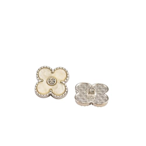 WDSBZNB Strassknöpfe 6 STÜCKE Strass Gold Metallknöpfe for Kleidung Mantel Strickjacke Pullover Nähen Handarbeiten(Black Nickel) von WDSBZNB