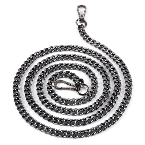 WDSBZNB Taschenkette 120 cm Handtaschenkette DIY Metallriemen Griff Ersatz for Damen Umhängetasche(Black) von WDSBZNB