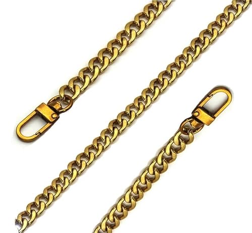 WDSBZNB Taschenkette 120 cm Metall-Handtaschen-Kettenriemen-Griff-Ersatz for Handtaschen-Umhängetaschen, Breite 7 mm(Gu Gold) von WDSBZNB
