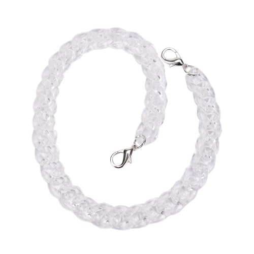 WDSBZNB Taschenkette 1PC Fisch Knochen 60cm Harz Kette Tasche Strap Handtasche Kunststoff Strap Mode Frauen Tasche Zubehör Schulter Gurt(Transparent) von WDSBZNB