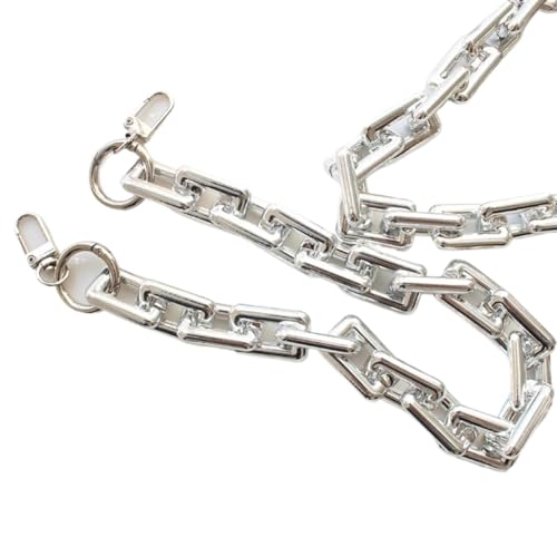 WDSBZNB Taschenkette 1PC Harz Ersatz Kette Abnehmbare Teile Strap Frauen Schulter Griff Platz Kette Frau Tasche Zubehör 60cm(Silver) von WDSBZNB