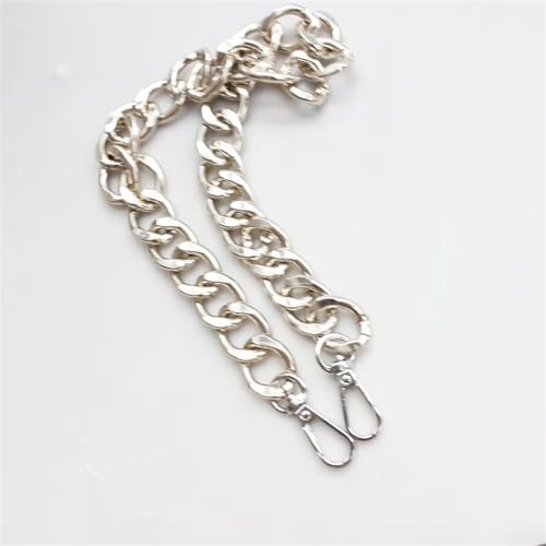 WDSBZNB Taschenkette 30/60/100 cm Metall Kettenriemen for Taschen DIY Griffe Crossbody Zubehör for Handtasche Abnehmbarer Ersatz Geldbörse Kettenriemen(Silver,30cm) von WDSBZNB