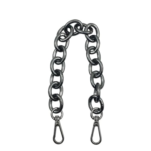 WDSBZNB Taschenkette 30 cm Ersatz-Metallkette for Griff, Tasche, Handtasche, DIY-Zubehör for Taschengurt(Black) von WDSBZNB