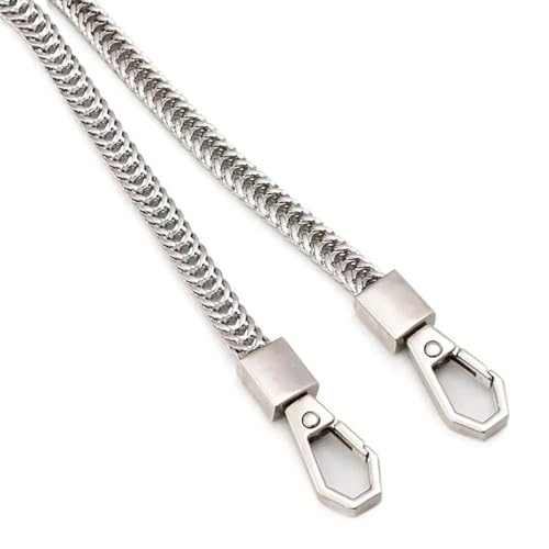 WDSBZNB Taschenkette 7 Mm Ersatz-Geldbörsenkette, Schultertaschengurte, Kleine Handtaschen-Geldbörsen-Griffketten, Taschenkette, DIY-Taschengurt(Silver,100cm) von WDSBZNB