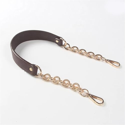 WDSBZNB Taschenkette Damen-Schultertaschengurte, Ersatz-Handtaschenketten, PU-Leder, Taschengurt, Lange Gürtel, Taschengriff, Schnalle, Geldbörsengurte(Brown golden) von WDSBZNB
