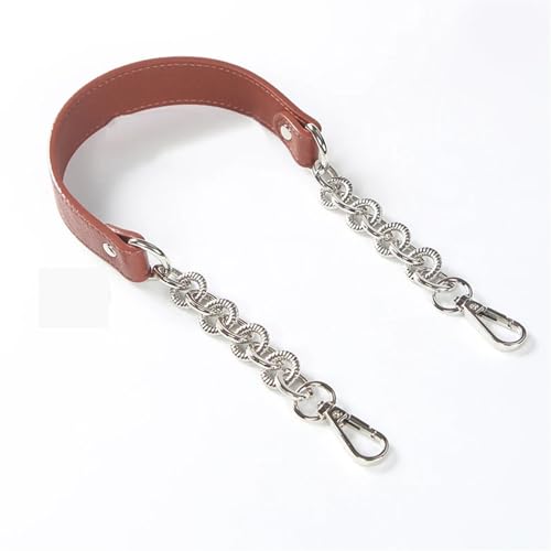 WDSBZNB Taschenkette Damen-Schultertaschengurte, Ersatz-Handtaschenketten, PU-Leder, Taschengurt, Lange Gürtel, Taschengriff, Schnalle, Geldbörsengurte(Coffee Silver) von WDSBZNB