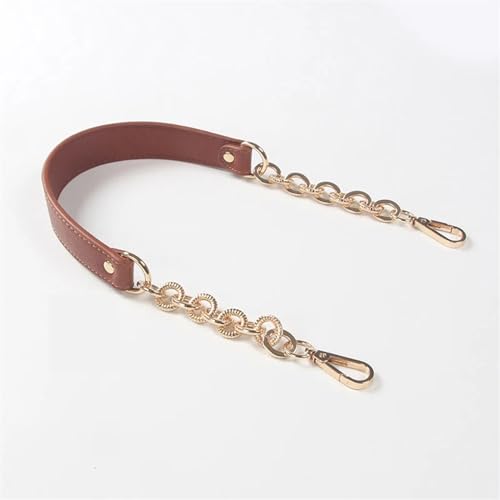WDSBZNB Taschenkette Damen-Schultertaschengurte, Ersatz-Handtaschenketten, PU-Leder, Taschengurt, Lange Gürtel, Taschengriff, Schnalle, Geldbörsengurte(Coffee golden) von WDSBZNB