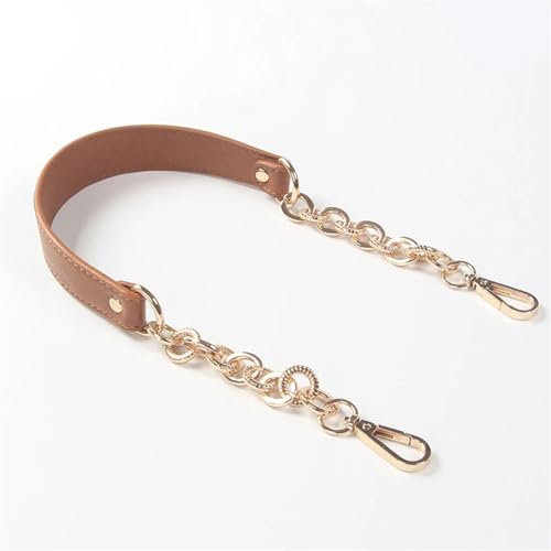 WDSBZNB Taschenkette Damen-Schultertaschengurte, Ersatz-Handtaschenketten, PU-Leder, Taschengurt, Lange Gürtel, Taschengriff, Schnalle, Geldbörsengurte(Light Coffee golden) von WDSBZNB