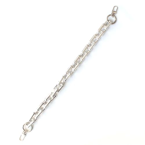 WDSBZNB Taschenkette Harz Ersatz Kette Abnehmbare Teile 30/40/50/60 cm Riemen Frauen Schulter Griff Quadratische Kette Frau Tasche Zubehör(Silver,40cm) von WDSBZNB