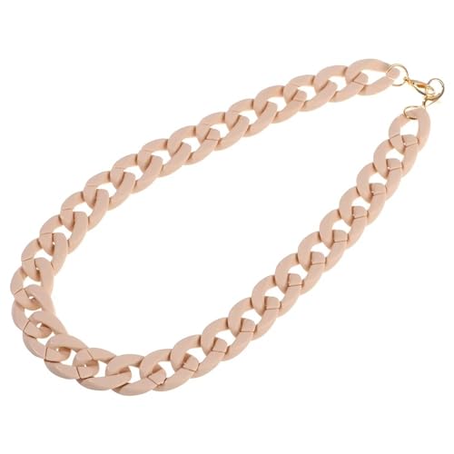 WDSBZNB Taschenkette Kunststoff-Taschenkette, Taschenriemen, Austauschbares, Abnehmbares Taschenzubehör, Bunte Damen-Harz-Kette Der Taschen-Geldbeutel-Kette(Beige) von WDSBZNB