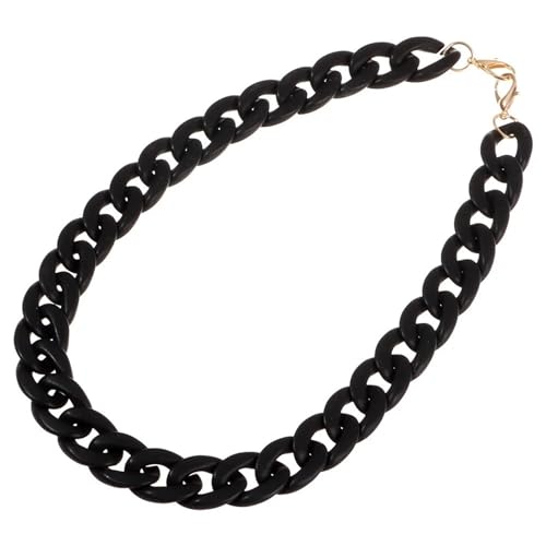 WDSBZNB Taschenkette Kunststoff-Taschenkette, Taschenriemen, Austauschbares, Abnehmbares Taschenzubehör, Bunte Damen-Harz-Kette Der Taschen-Geldbeutel-Kette(Black) von WDSBZNB
