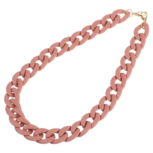 WDSBZNB Taschenkette Kunststoff-Taschenkette, Taschenriemen, Austauschbares, Abnehmbares Taschenzubehör, Bunte Damen-Harz-Kette Der Taschen-Geldbeutel-Kette(Pink) von WDSBZNB