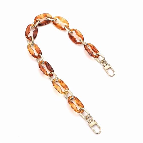 WDSBZNB Taschenkette Mode 40/60 cm Schulter Griff Kette Abnehmbare Teile Kette Harz Strap Frauen Tasche Ersatz Zubehör(40cm Style A) von WDSBZNB