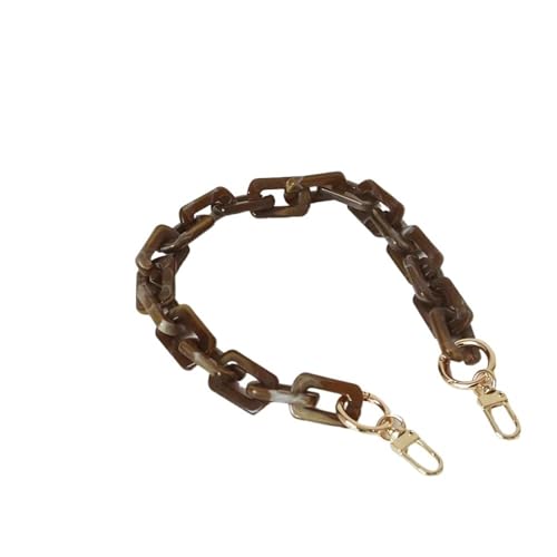 WDSBZNB Taschenkette Mode Frau Handtasche Zubehör Kette Harz Kette Riemen Frauen Kupplung Schulter Geldbörse Kette(Brown 45cm) von WDSBZNB