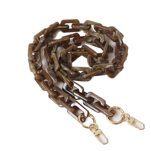 WDSBZNB Taschenkette Mode Frau Handtasche Zubehör Kette Harz Kette Riemen Frauen Kupplung Schulter Geldbörse Kette(Brown 80cm) von WDSBZNB