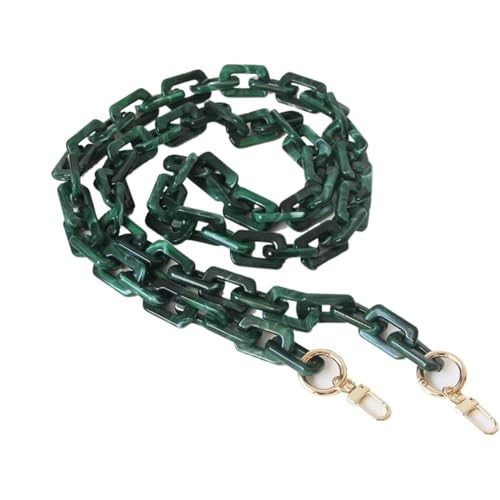 WDSBZNB Taschenkette Mode Frau Handtasche Zubehör Kette Harz Kette Riemen Frauen Kupplung Schulter Geldbörse Kette(Green 120cm) von WDSBZNB