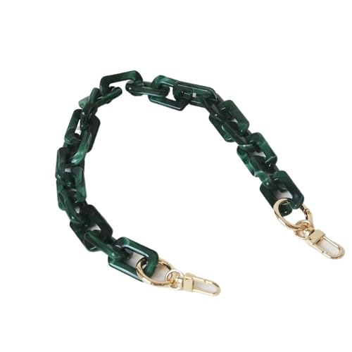 WDSBZNB Taschenkette Mode Frau Handtasche Zubehör Kette Harz Kette Riemen Frauen Kupplung Schulter Geldbörse Kette(Green 45cm) von WDSBZNB