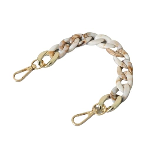 WDSBZNB Taschenkette Tasche Griff Kette DIY Harz Handtasche Riemen Schulter Geldbörse Ersatz Riemen mit Schnallen for Taschen(Beige) von WDSBZNB