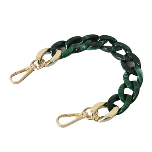 WDSBZNB Taschenkette Tasche Griff Kette DIY Harz Handtasche Riemen Schulter Geldbörse Ersatz Riemen mit Schnallen for Taschen(Green) von WDSBZNB