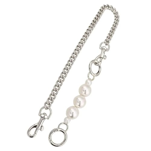 WDSBZNB Taschenkette Taschenkettenriemen Extender Taschenkettenkette for Handtasche Perlenverlängerungskette Taschenkettenketten Handtasche Damen Taschen Gürtel(Silver) von WDSBZNB