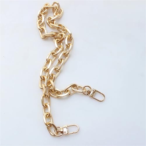 WDSBZNB Taschenkette Tragbare Metalltaschenketten Umhängetaschengurt Aluminiumkette for Taschen Handtaschengriffe DIY Taschenzubehör(Light Gold,100cm) von WDSBZNB