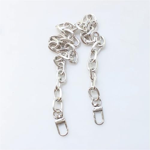 WDSBZNB Taschenkette Tragbare Metalltaschenketten Umhängetaschengurt Aluminiumkette for Taschen Handtaschengriffe DIY Taschenzubehör(Silver,100cm) von WDSBZNB
