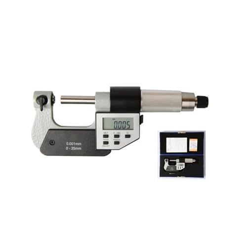 WDSOPK Digitaler Messschieber, Marke Xibei, 0–25 Mm, 25–50 Mm, 50–75 Mm, 75–100 Mm, Digitale Gewindemikrometer Mit Doppelter Messkraft Für Präzise, Wiederholbare Messungen（0-25Mm） von WDSOPK