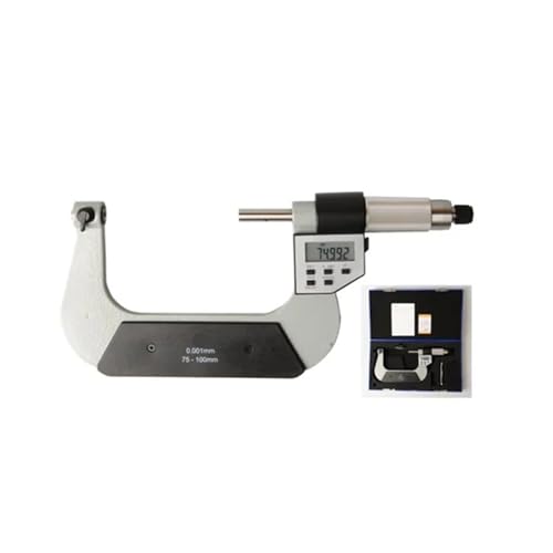 WDSOPK Digitaler Messschieber, Marke Xibei, 0–25 Mm, 25–50 Mm, 50–75 Mm, 75–100 Mm, Digitale Gewindemikrometer Mit Doppelter Messkraft Für Präzise, Wiederholbare Messungen（75-100Mm） von WDSOPK