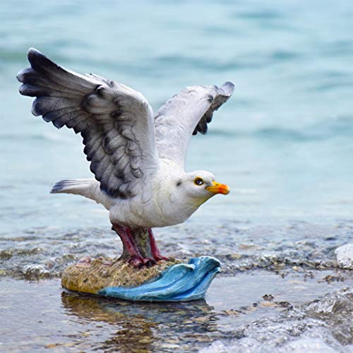 WDSOPK Garden Statues Garden Statues Decor Yard Art Animal Sculptures, Outdoor Statues Garden Animal Sculpture Simulated Seagull Figurine Villa Landscape Spray Statue Outdoor Ga von WDSOPK