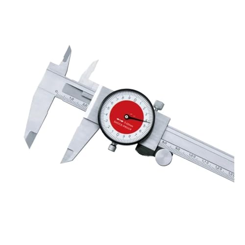 WDSOPK Mikrometer-Messschieber, 150 Mm Messschieber Mit Uhr, Digitaler Messschieber Mit Nonius, Edelstahl-Messschieber, Mikrometermessgerät, 0,02 Mm, Stoßfestes Werkzeug, Wieder（0-150Mm-1） von WDSOPK
