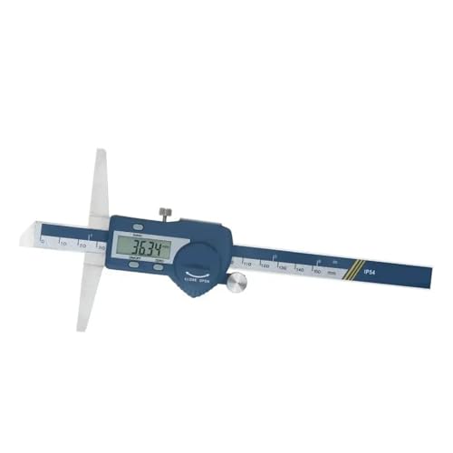 WDSOPK Mikrometer-Messschieber, Tiefenmessschieber, Mikrometer, 150/200/300 Mm, Digitaler Messschieber, Edelstahl, Elektrisch, Digitales Tiefenmessgerät, Wiederholbare Messungen（0-200Mm-1） von WDSOPK