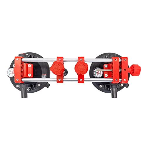 WDSOPK Nahtloser Steinnahtsetzer Mit 8-Zoll-Vakuum-Saugnapf, Sicheres Druckmessgerät, Werkzeug Zum Verbinden Und Nivellieren Von Fliesen, Arbeitsplatteninstallation Zum Verschie（1Pc-Rosso） von WDSOPK