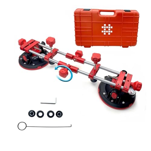 WDSOPK Nahtsetzer, 90–180 Grad, Steinnahtsetzer, 8-Zoll-Vakuum-Saugnapfsetzer Zum Verbinden Von Boden- Und Arbeitsplatten Mit Druckmesser, Handwerkzeug, Langlebig（with Suitcase-1 Piece） von WDSOPK