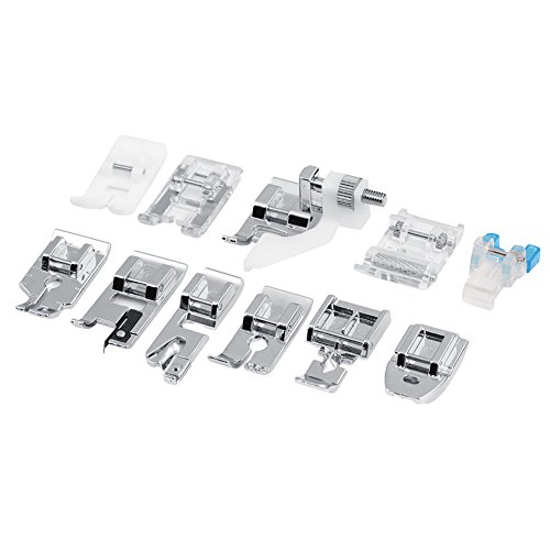WDWDW 11-teiliges Nähfußset, Seg-Maschinen-Kit, selbstgemachtes Ersatzteilzubehör für den Haushalt, Geradstichfuß, Rollenfuß, Zickzack WDWDW 11-teiliges Nähfußset, Seg-Maschinen-Kit, selbstgemachtes Ersatzteilzubehör für den Haushalt, Geradstichfuß, Rollenfuß, Zickzack von WDWDW