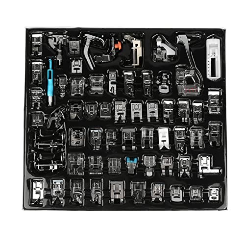 WDWDW 62-teiliges Nähmaschinen-Nähfuß-Set, Metall, schafft professionelles Handwerk, sehr funktional für alle Ihre Nähbedürfnisse, Silber WDWDW 62-teiliges Nähmaschinen-Nähfuß-Set, Metall, schafft professionelles Handwerk, sehr funktional für alle Ihre Nähbedürfnisse, Silber von WDWDW