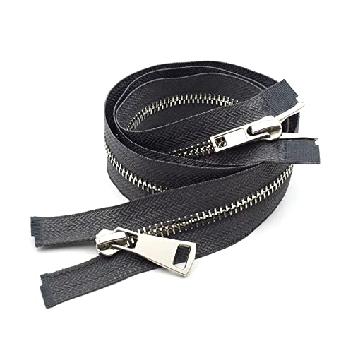 WDWDW Spiralreißverschlüsse, offener Reißverschlussschieber, Doppelschieber für Jacken, Mäntel, DIY-Taschen, Kleidung, Nähzubehör von WDWDW