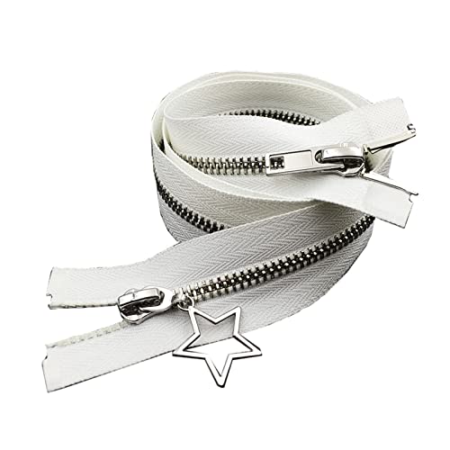 WDWDW Spiralreißverschlüsse, offener Reißverschlussschieber, Doppelschieber für Jacken, Mäntel, DIY-Taschen, Kleidung, Nähzubehör WDWDW Spiralreißverschlüsse, offener Reißverschlussschieber, Doppelschieber für Jacken, Mäntel, DIY-Taschen, Kleidung, Nähzubehör von WDWDW