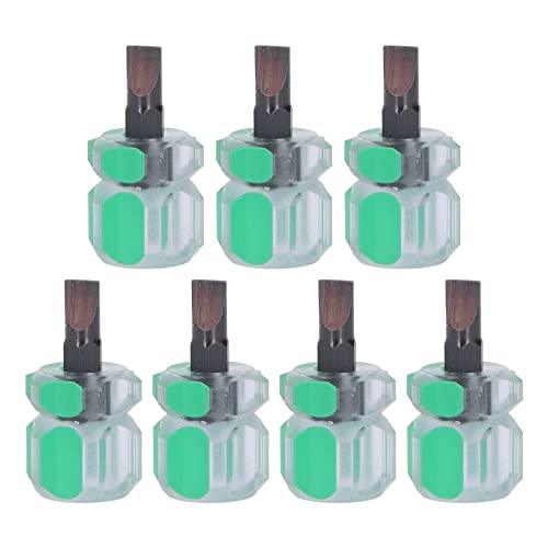 WDWDW Stubby-Schraubendreher-Set, 7-teilig, Stubby-Schlitzschraubendreher-Set, multifunktional, speziell für Nähmaschinen, mit ergonomischem, rutschfestem Griff von WDWDW