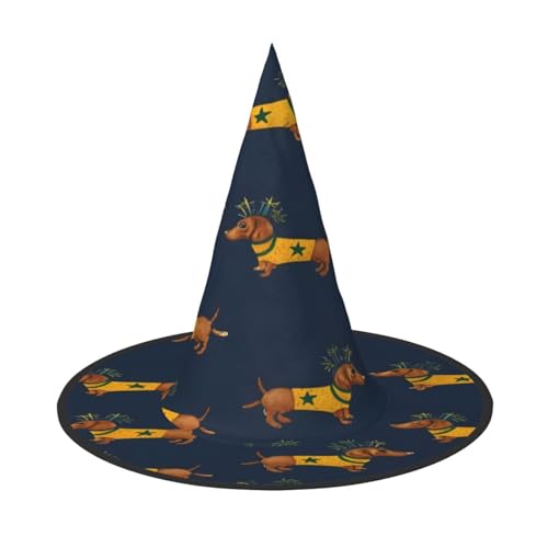Halloween-Hexenhut, Weihnachtsmannmütze, Premium-Oxford-Gewebe, verstellbar, weich und bequem, für Partys, Karneval, Cosplay und Feiertagsveranstaltungen, 33 cm hoch, leicht, einfach zu tragen, 1 Halloween-Hexenhut, Weihnachtsmannmütze, Premium-Oxford-Gewebe, verstellbar, weich und bequem, für Partys, Karneval, Cosplay und Feiertagsveranstaltungen, 33 cm hoch, leicht, einfach zu tragen, 1 von WDXQHY