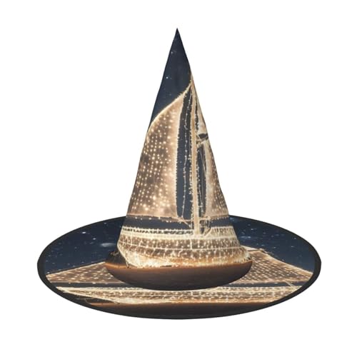 Halloween-Hexenhut, Weihnachtsmannmütze, Premium-Oxford-Gewebe, verstellbar, weich und bequem, für Partys, Karneval, Cosplay und Feiertagsveranstaltungen, 33 cm hoch, leicht, einfach zu tragen, 1 Halloween-Hexenhut, Weihnachtsmannmütze, Premium-Oxford-Gewebe, verstellbar, weich und bequem, für Partys, Karneval, Cosplay und Feiertagsveranstaltungen, 33 cm hoch, leicht, einfach zu tragen, 1 von WDXQHY