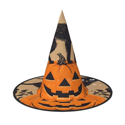 Halloween-Hexenhut, Weihnachtsmannmütze, Premium-Oxford-Gewebe, verstellbar, weich und bequem, für Partys, Karneval, Cosplay und Feiertagsveranstaltungen, 33 cm hoch, leicht, einfach zu tragen, 1 Halloween-Hexenhut, Weihnachtsmannmütze, Premium-Oxford-Gewebe, verstellbar, weich und bequem, für Partys, Karneval, Cosplay und Feiertagsveranstaltungen, 33 cm hoch, leicht, einfach zu tragen, 1 von WDXQHY